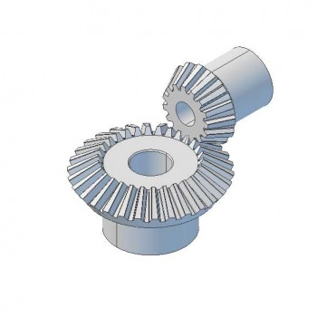 Pair Bevel Gears, 1 Mod,  15 Tooth + 30 Tooth