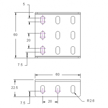 Square Construction Base, 60 x 60 x 22