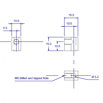 Brass Elbow Block