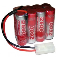 9.6V  Rechargeable Battery Pack, Ni-MH, 2600mAh