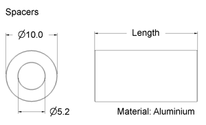 M5 Spacers Drawing