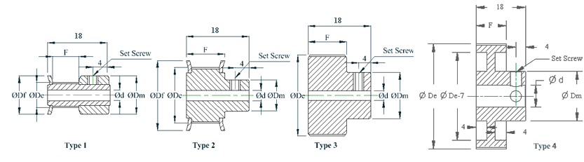 MXL pulley drawing