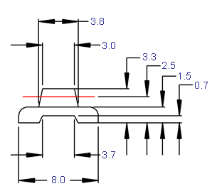 Flexible Gear Rack Drawing