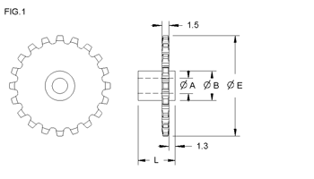 Sprocket dimensions