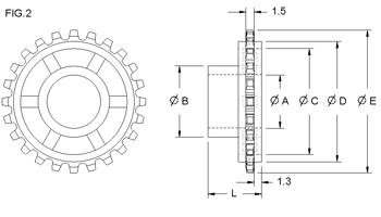 Sprocket dimensions